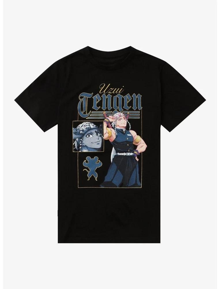 Anime Demon Slayer Kimetsu No Yaiba Uzui Tengen Pose Black Tshirt S