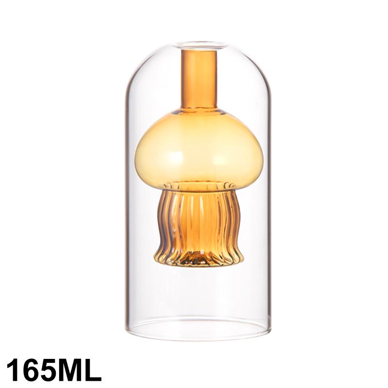 

1 шт. Пляшка для ароматерапії у формі медузи, скляна ємність, гідропонна ваза для квітів, прикраса для дому, 5 кольорів коричневий