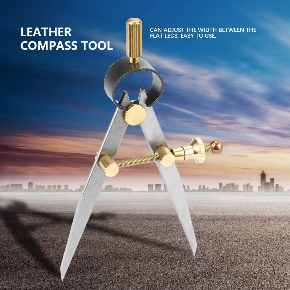 100mm kožený dělič Rotační Scratch Leathercraft Compass DIY šicí nástroje