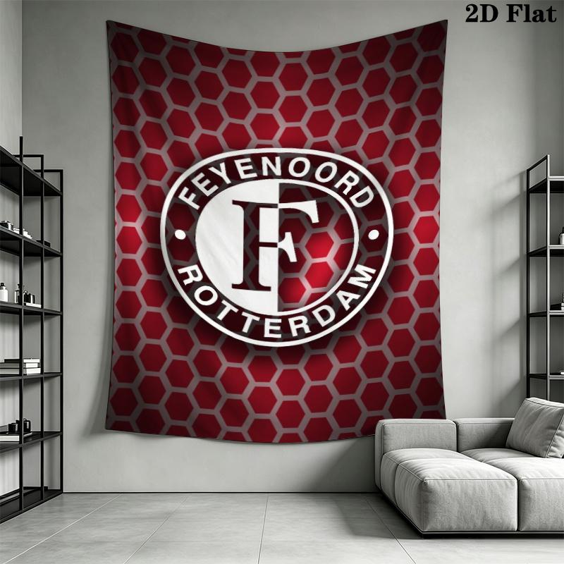Feyenoord Wandkleed Esthetisch Wandkleed Bedrukt Stof Deken Decoratieve Wandkleden voor Slaapkamer Woonkamer Huisdecoratie