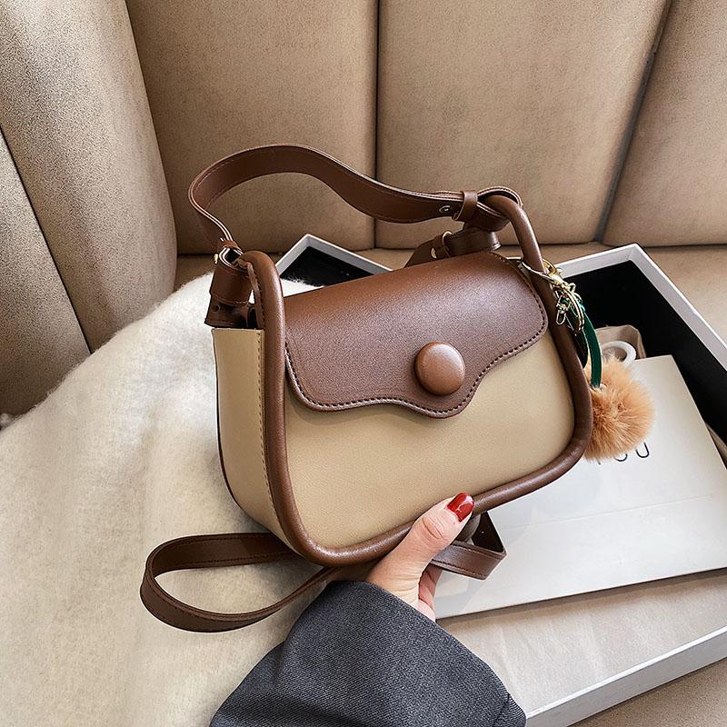 Mode Damenhandtasche  Neuer Trend Einfarbig Freizeit Damen Schulter Crossbody Tasche PU-Leder Textur Kleine Quadratische Tasche