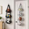 Wandmontierter Ballaufbewahrungs-Organizer Atmungsaktiv Große Netztaschen Hängende Tasche für Basketball Garage Heim-Fitnessstudio Aufbewahrung