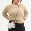 Coach Jamie 20 Floral Print Logo Coated Canvas Camera Bag Women Shoulder Bag Beige Purple CBA70-SVCAH