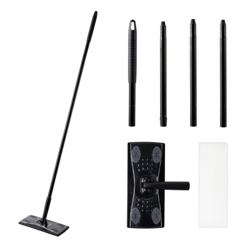 Eyliden Floor Wiper, Floor Mop, Black, Joint Type, Cleaning Tool, Floor Wiper, Cleaning Sheet, Pack of 10 Dry Sheets