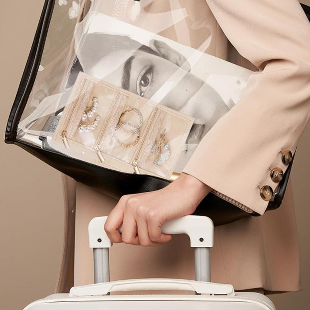 Sturdy Jewelry Organizer With Multi Compartments For Necklaces Rings Earrings Storage And Travel Protection