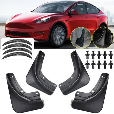 Mud Flaps Mudflaps Splash Guards Mudguards Front Rear Fender Protector For Tesla Model Y 2022 2023 Model 3 Model3