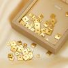 50 stuks Roestvrij Staal Goud Vierkant Platte Afstandhouders Kralen 4 mm 5 mm 6 mm 8 mm Losse Kralen Bedels voor Sieraden Maken DIY Armband Benodigdheden