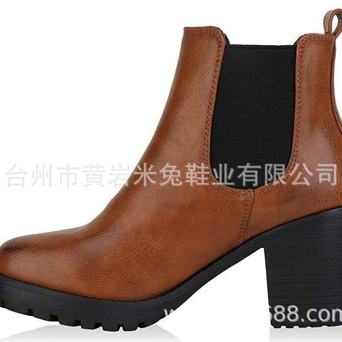 Boots women's short boots thick-soled waterproof table thick-heeled fashionable Martin boots non-slip high-heeled large-size women's shoes