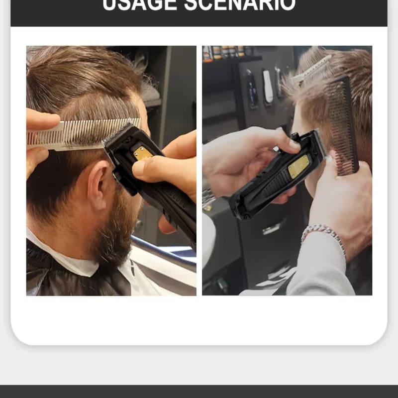 Hair Clipper Base Rechargeable Hair Salon Professional Home Electric Hair Clipper Black LED Digital Display Screen Men's Hair Shaving Clippers