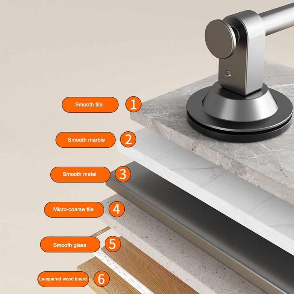 Wall Mounted Strong Suction Cup Towel Rack No Punching Towel Pole Multifunctional Single Pole