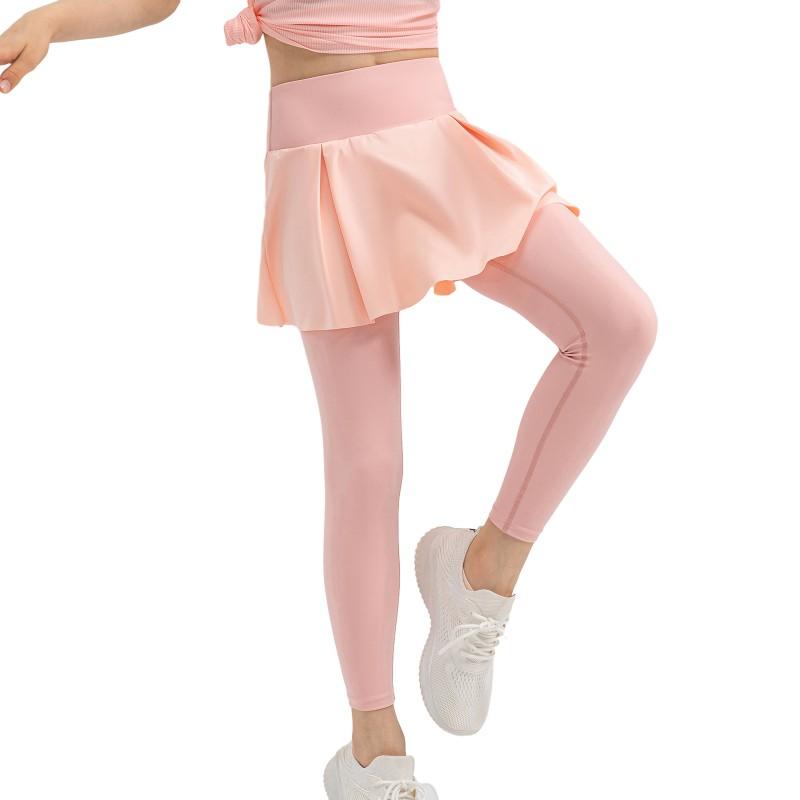 Children Girls Quick Drying Sports Pants One-piece Culottes Yoga Pants