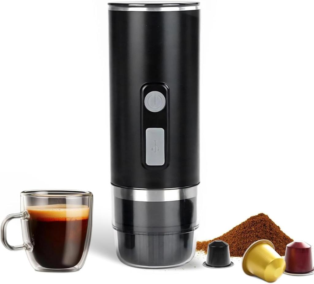 Mini Portable Electric Espresso Machine Outdoor Wireless Charging Capsule Coffee Powder Dual-purpose