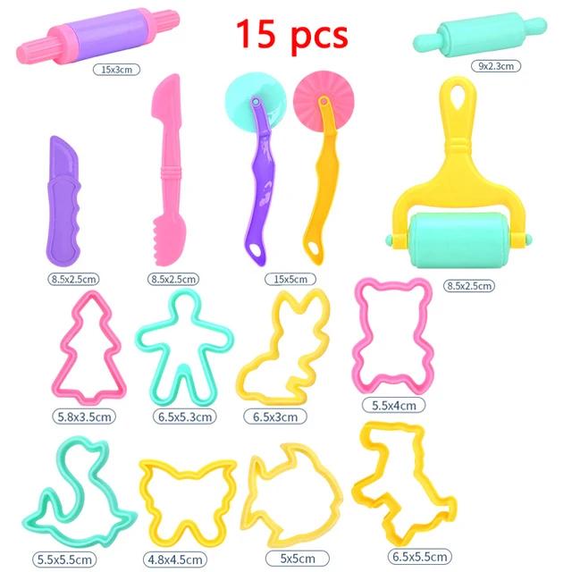 Dough Play Tools for Kids Dough Accessories Molds Dinosaur Fruit Roller Cutter Scissor Playdough Clay Mold Children DIY Toys