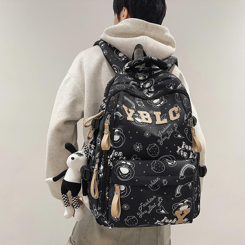 Schoolbag1011 College Student School Bag High School High Capacity Backpack Travel ins Versatile Durable Computer Backpack ins Wind