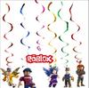 Roblox Sandbox Game Theme Birthday Party Decoration Set Latex Balloons Banner Cake Toppers Party Tableware For Kids Celebration