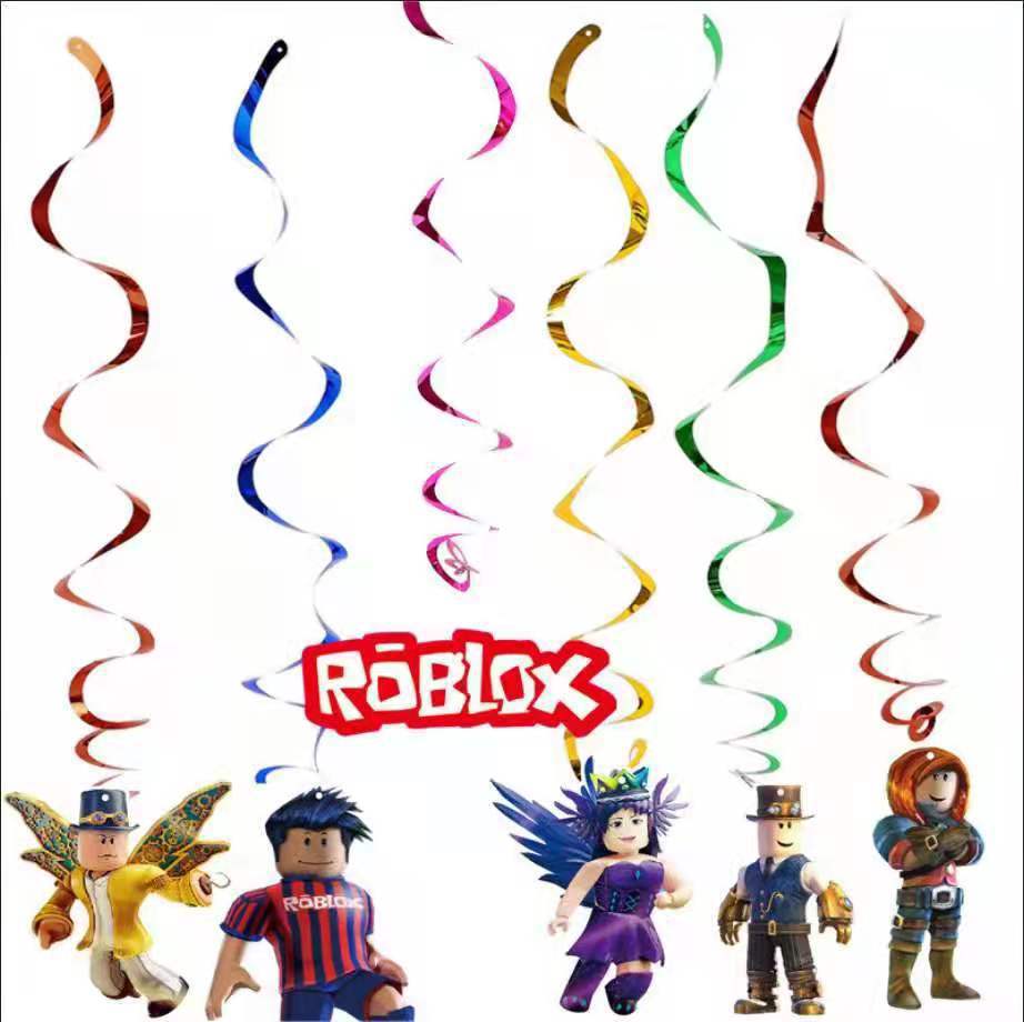Roblox Sandbox Game Theme Birthday Party Decoration Set Latex Balloons Banner Cake Toppers Party Tableware For Kids Celebration
