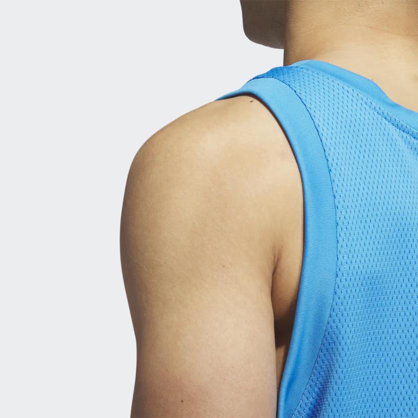 Adidas Tank Tops Men's Blue Crew Neck Moderate Other IL2265