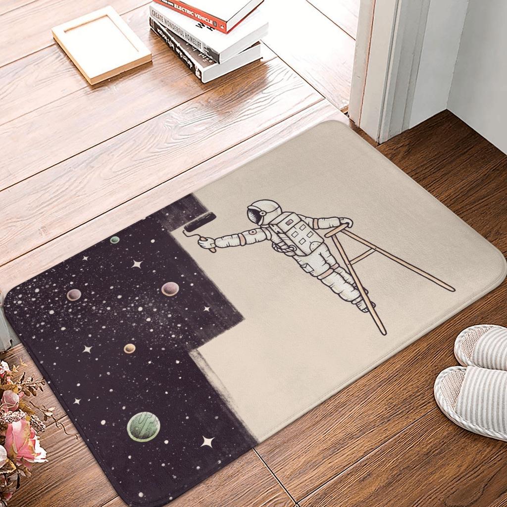 Moon Astronaut Welcome To My Space Doormat Mat Anti-Slip  Bath Kitchen Living Room Rug Carpet 40*60cm