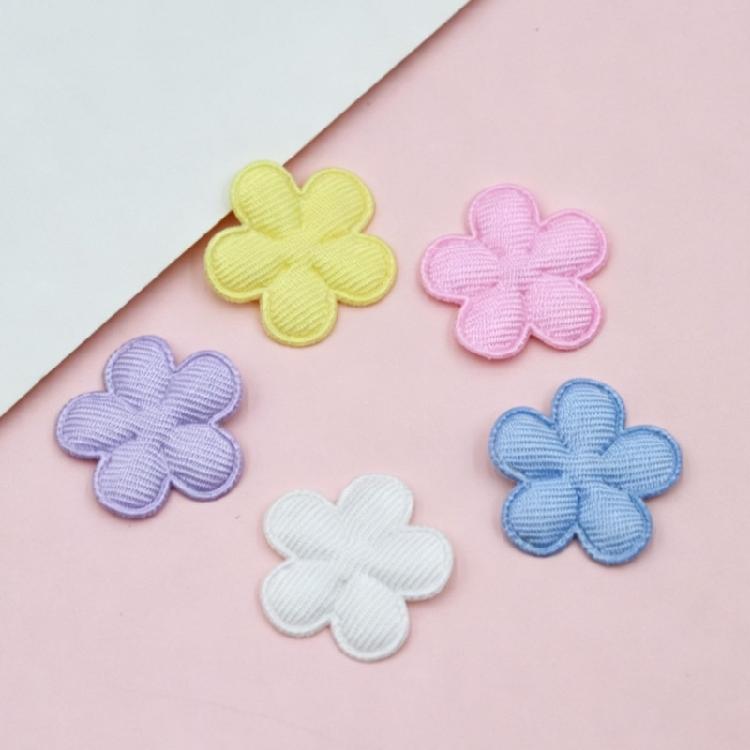30Pcs 2CM Colorful Fabric Flower Charm Sewing Appliques For Garments Hat Bag Dress Shoe Clothing Clothing Embellishment