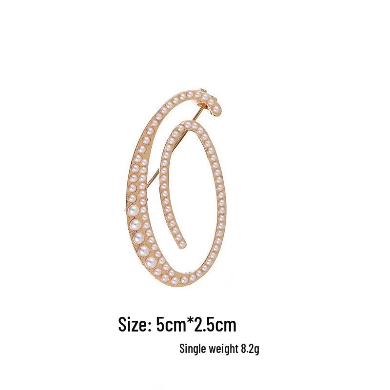 Elegantní brož s perlovým písmenem (26 písmen): Všestranný módní doplněk