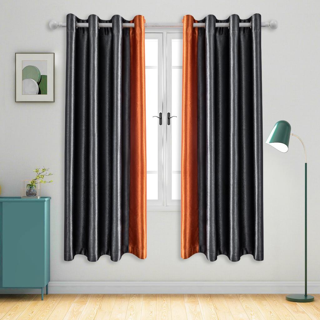Einfarbiger Verdunkelungsstoff Balkon Sonnenschutz Thermoisolierter Vorhang mit Ösen Perfekt für Zuhause und Büro Energieeffiziente Vorhänge