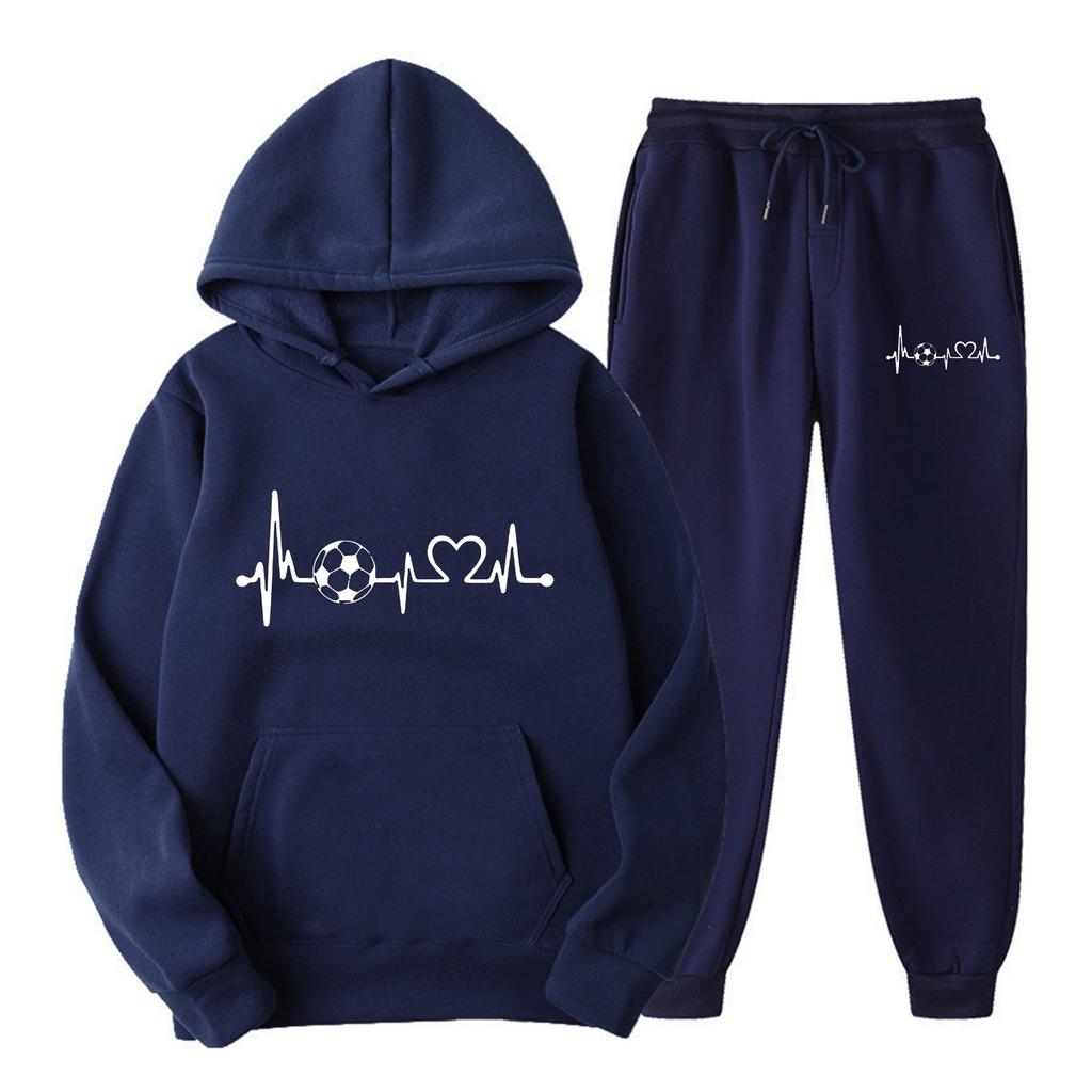 New European and American Spring and Autumn Women's Sports Sweater Set Fashion Casual Sweater Sweatpants Set Hoodie Women