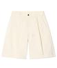 PARTIMENTO Pintuck Wide Bermuda Pants Cream