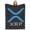 Ripple XRP Bitcoin Cryptocurrency  Blankets Soft Warm Flannel Throw Blanket Bedspread for Bed Living Room Travel Home Couch