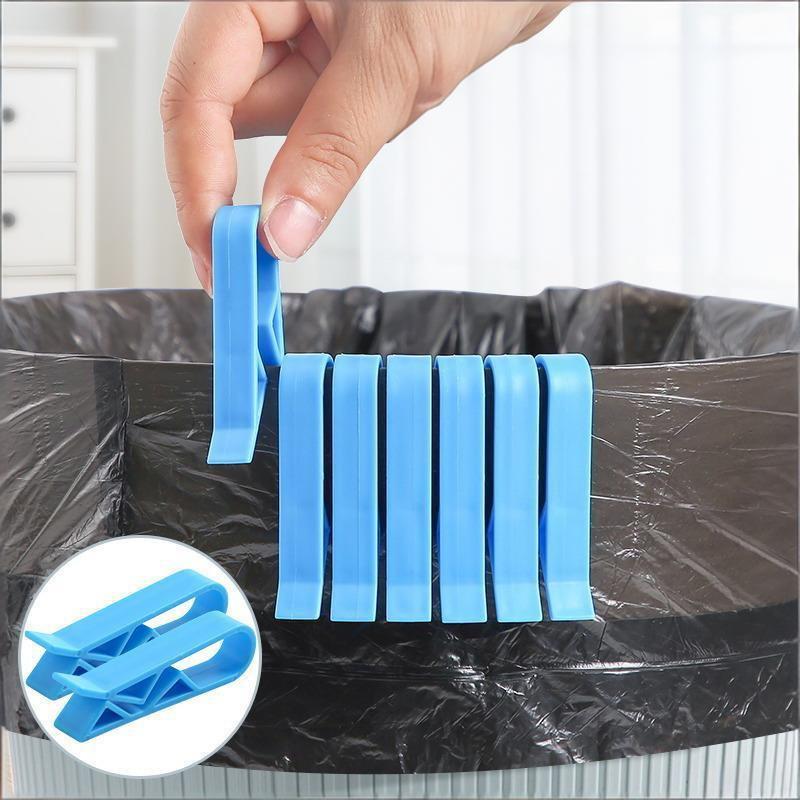 Garbage Can Fixed Clips Practical Rubbish Bag Anti-Slip Holder Clamp Waste Basket Fixation Clip Snack Bag Sealing Tools
