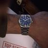 TIMEX Q Timex TW2Y25100 Unisex Quartz 5 ATM Water Mineral Blue Stainless Steel Watch