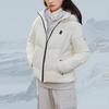 Li Ning Training Series Logo Warm Hooded Down Jacket Women Outerwear Off-White AYMS270-1