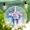 10 Zoll Hängender Windspinner mit 360-Grad-Haken für Balkon-Gartendekor Frühling Sommer Außendekoration