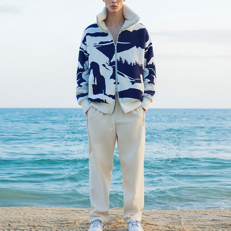 Li Ning Solid Color Straight Leg Casual Pants Unisex Pants White AKXS143-1