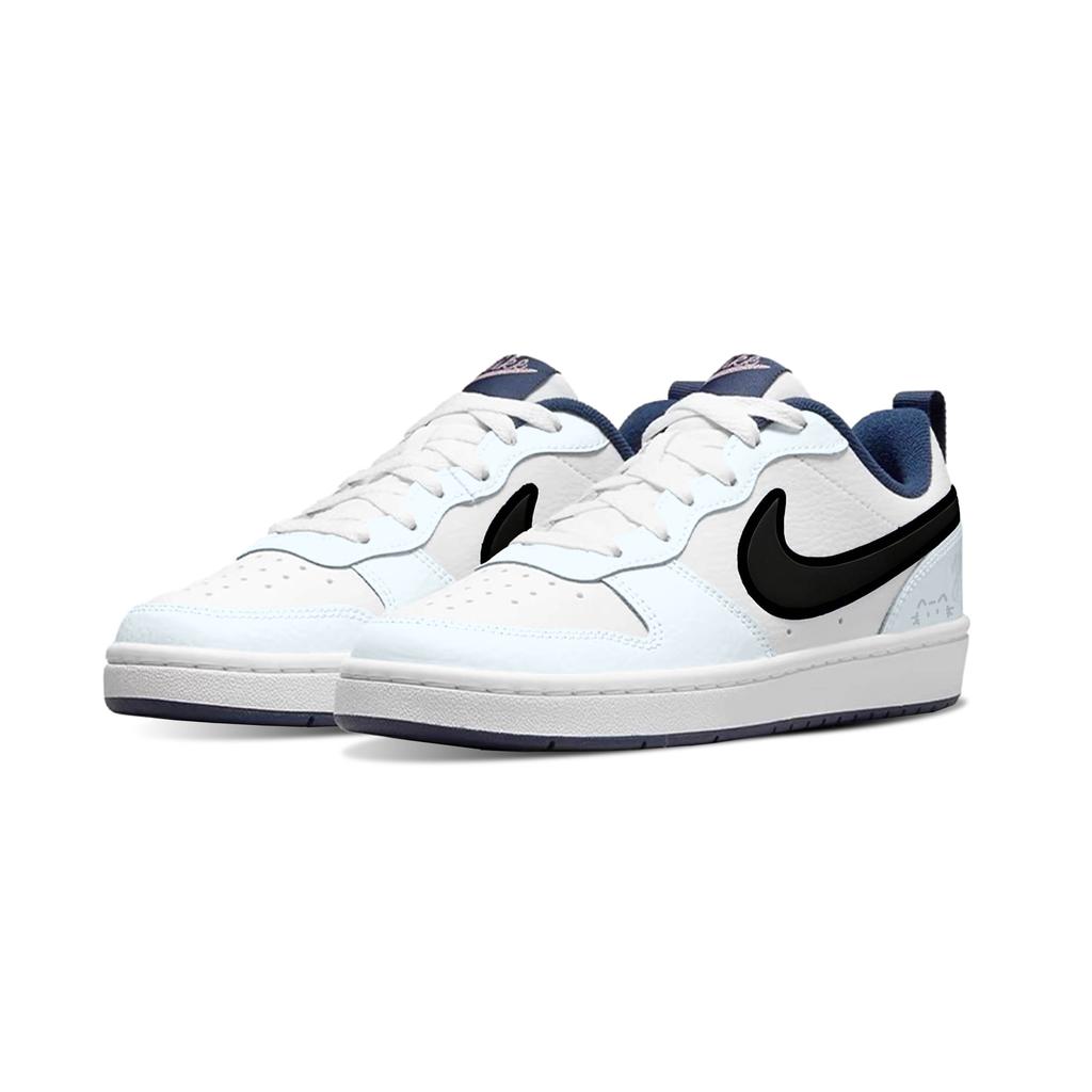 Nike Court Borough Whale Fall Cushioning Lightweight Low top Skateboard Shoes Women's Blue Black DB3090-100(Team1713-)