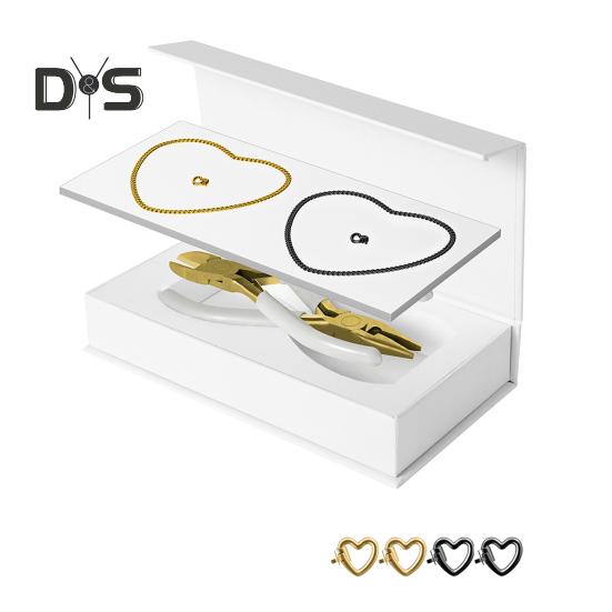 

1 комплект постоянного браслета включает в себя 2 браслета 4 пуговицы в форме сердца 2 плоскогубца Forever Jewelry Making Tools DIY Crafting Project ко Дню святого Валентина I