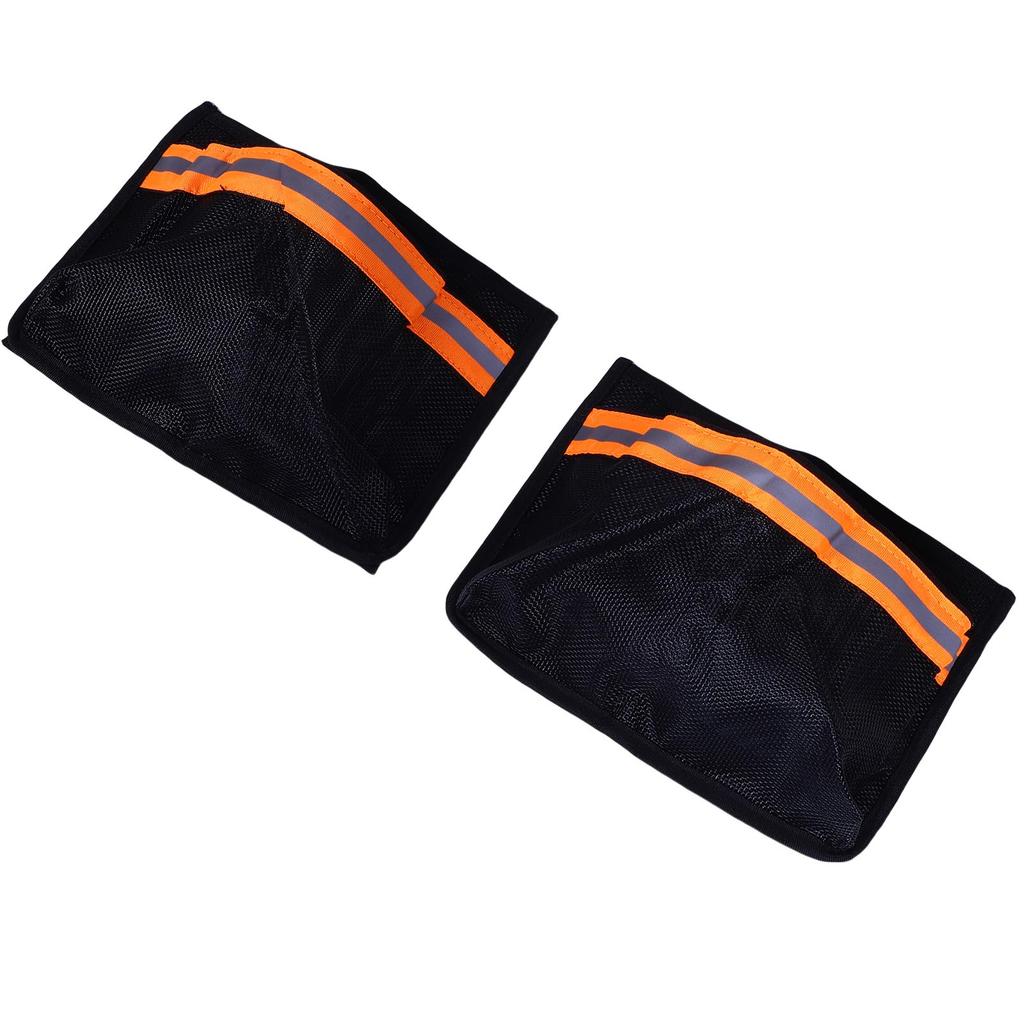 2Pcs Boat Storage Mesh Bag Closable PVC Reflective Self Adhesive Universal for Gloves Tools Tackle Gear