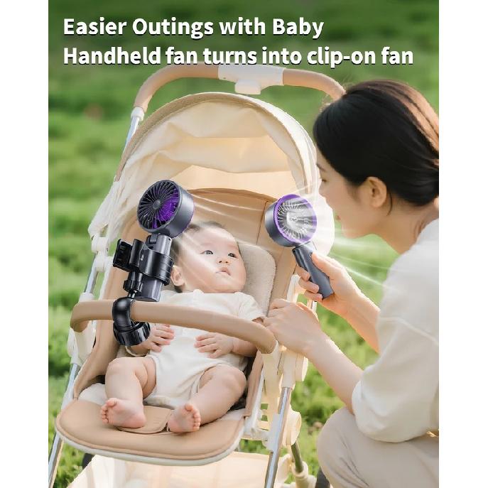 Eary Adjustable Baby Stroller Handheld Fan Holder Clip Universal Handheld Fan Turn To Clip-on Fan Baby Stroller Accessories