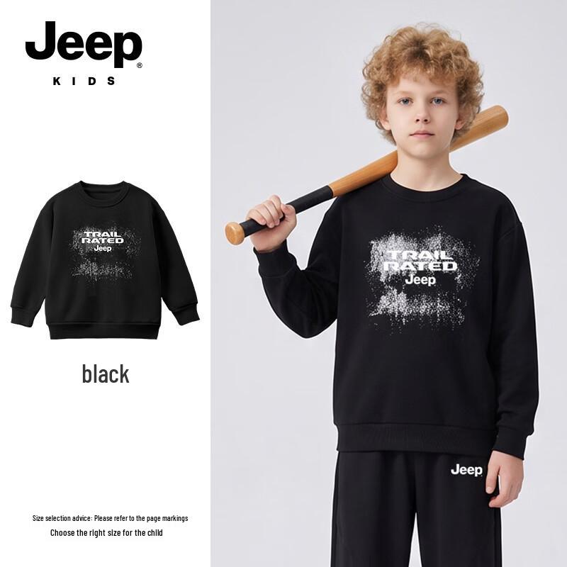 JEEP Boys' Casual Crewneck Pullover Sweatshirt