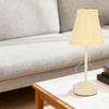 Table Lamp Touch Dimming 3 Color Temperatures Cordless Rechargeable Vintage PC Rattan Bedside Lamp with Bow for Bedroom Dinning Room