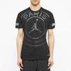 Jordan X Paris Saint-Germain Logo Tee Black Men Streetwear BQ8384-010