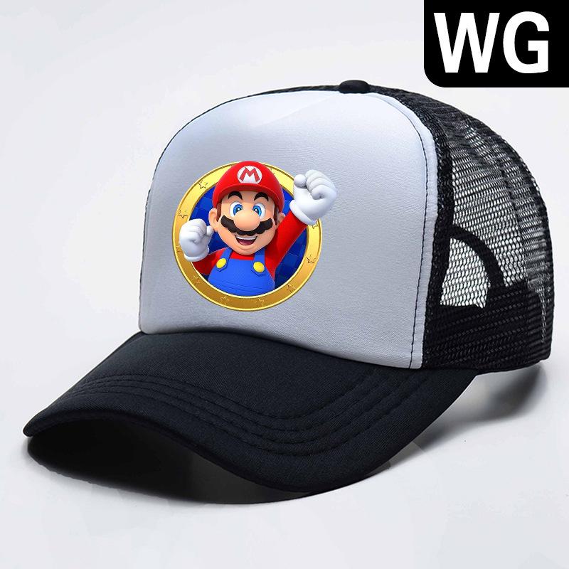 Children's Cartoon Mesh Baseball Cap - Sun Protection, Adjustable, One Size, Four Seasons
