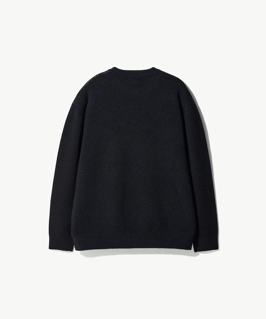 STCO Diems Animal Round Knit_Black (Semi-Oversized Fit)_Dktxa61Cpb