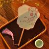 Translucent with Pendant Home Decor Tassels Floral Pattern Embroidery Fan Ornaments Fan Silk Fan