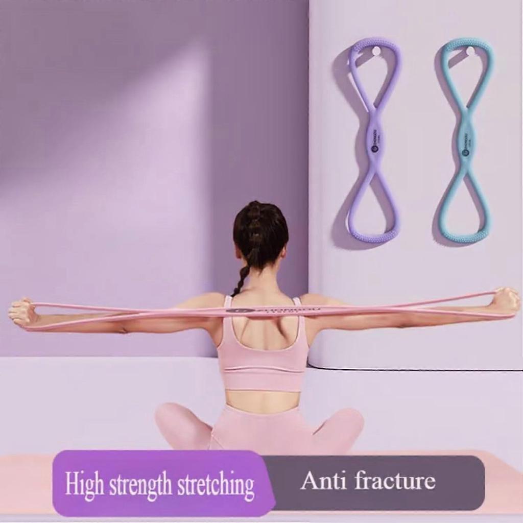 Figure 8 Resistance Bands with Handles, 15/25/35 Lbs (15×2+25+35), Portable Full-Body Workout Bands for Yoga, Pilates, Stretching – Compatible with