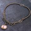 Pink Opal Handmade Copper Wire Wrap Jewelry Necklace 18" G2a91