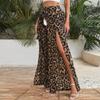 Fashion Women's Printed Casual  Wide Leg Pants Straight Leg Pants Slit Pants