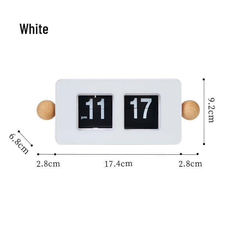Nordic Style Retro Flip Clock: Automatic Page Turn, Ideal for Desk or Bedside in Living Room, Bedroom, or Study. Simple and Creative Design.