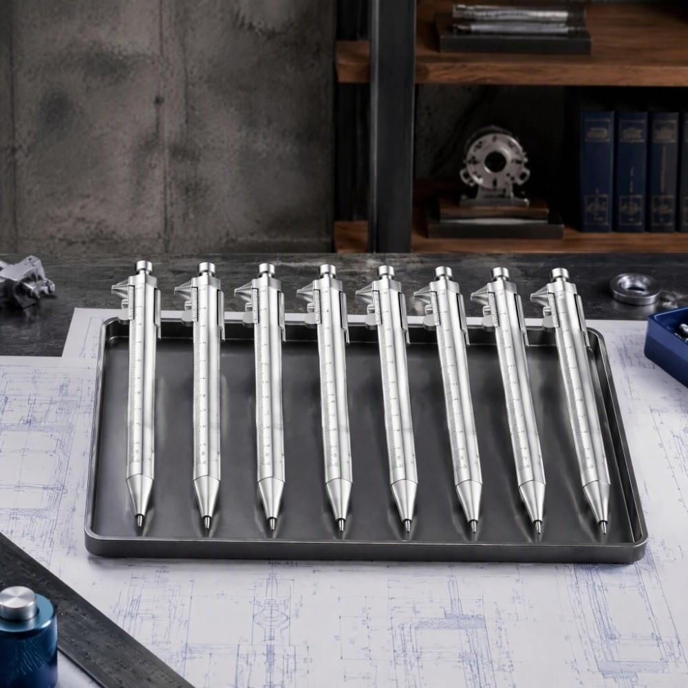 8pcs 0-100mm Range Measuring Roller Pen 0.05mm Accuracy Multifunction Caliper Pen For Drafting Work