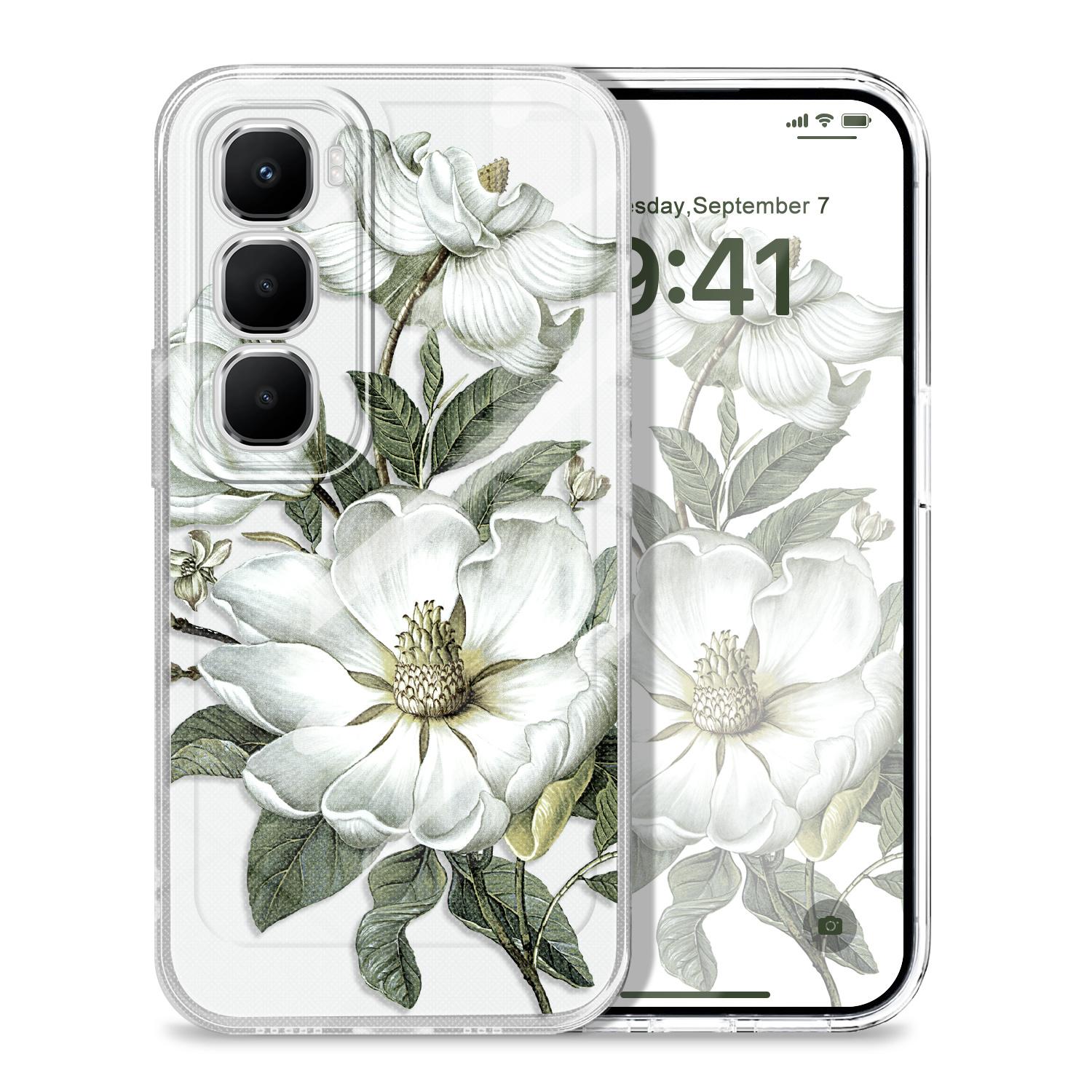 

Потрясающий прозрачный чехол с магнолиями для Infinix Note Hot 60 50 40 30 20 10 Play GT Pro Plus Мягкий чехол из ТПУ Infinix Hot 60 5G