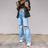 Women's Jeans Ripped and Skinny Straight Wide-leg Pants
